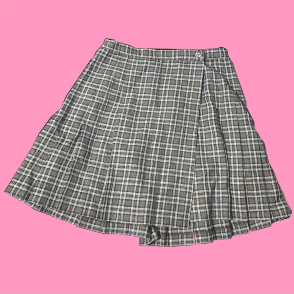 Tracy Evans plaid pleated skirt